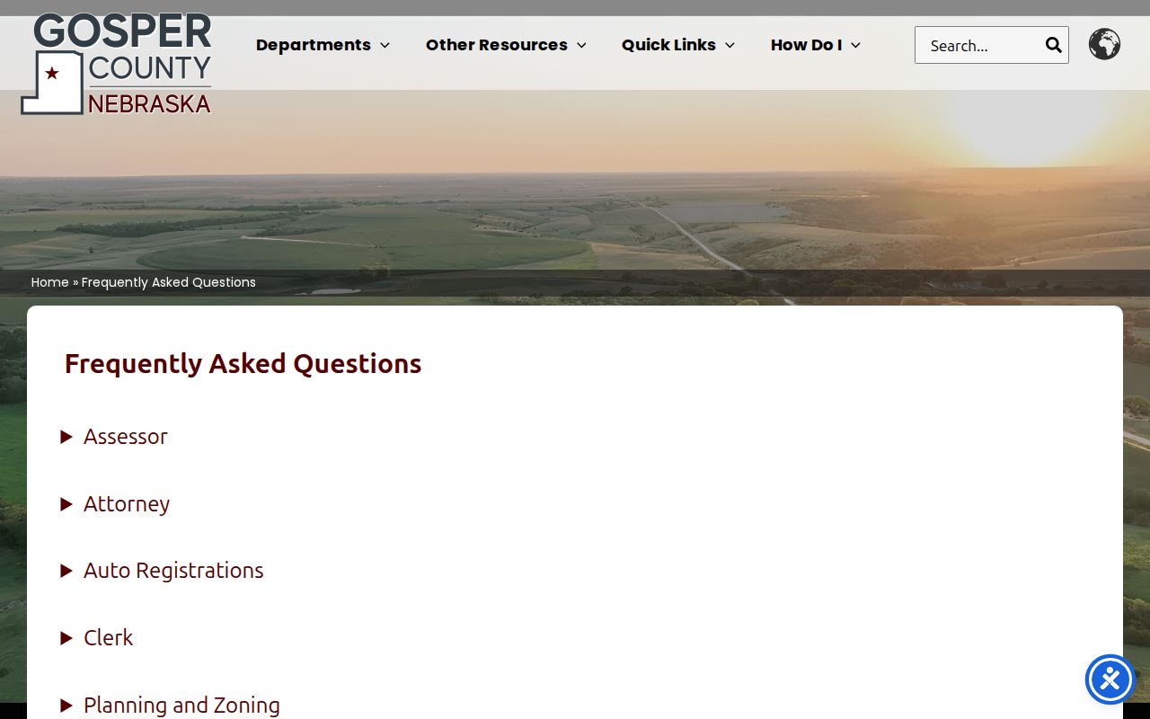 Gosper County arrest records fee and request information