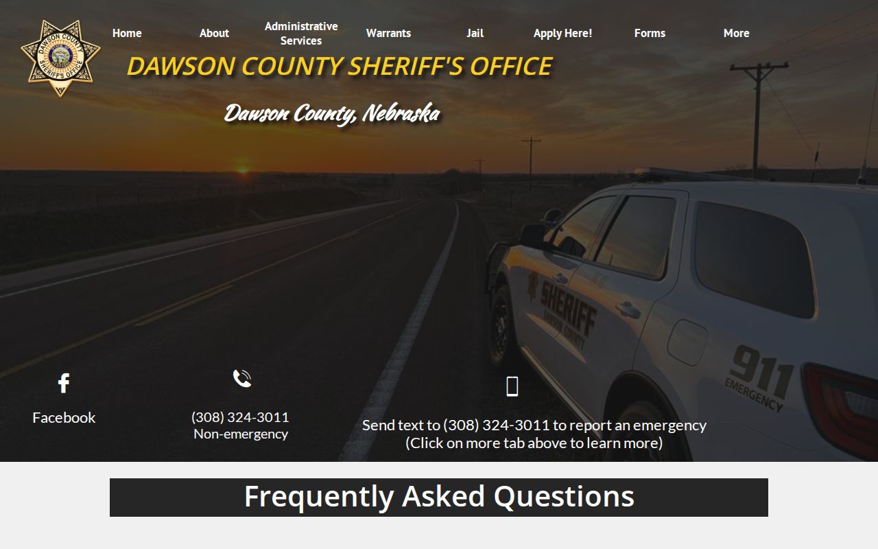 Dawson County custody information for a Gosper County arrest