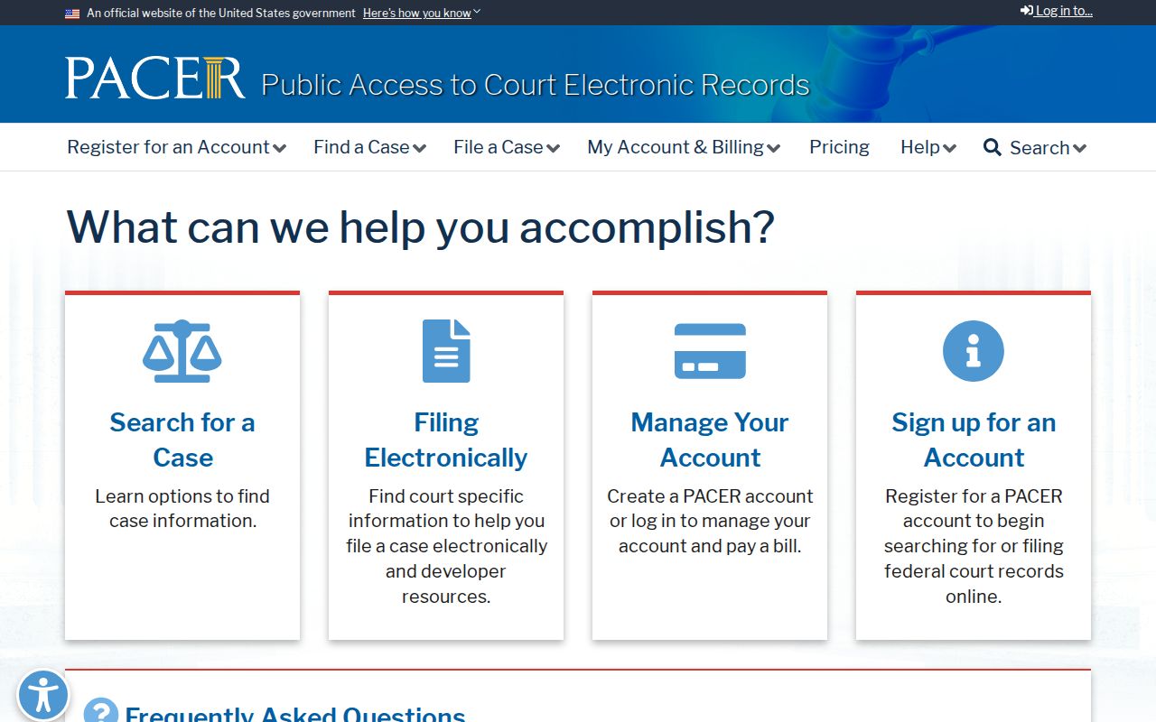 Federal PACER access outside Gosper County criminal court cases