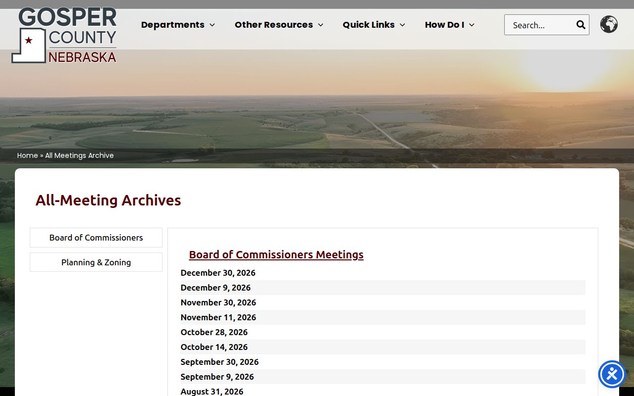 Elwood criminal history context in Gosper County agendas and minutes