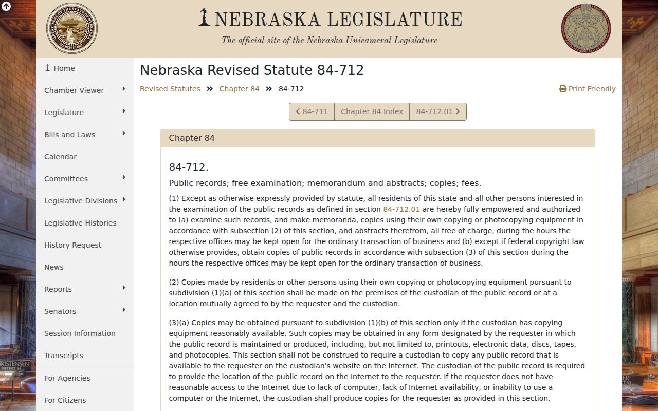 Smithfield criminal records public access right under Nebraska law