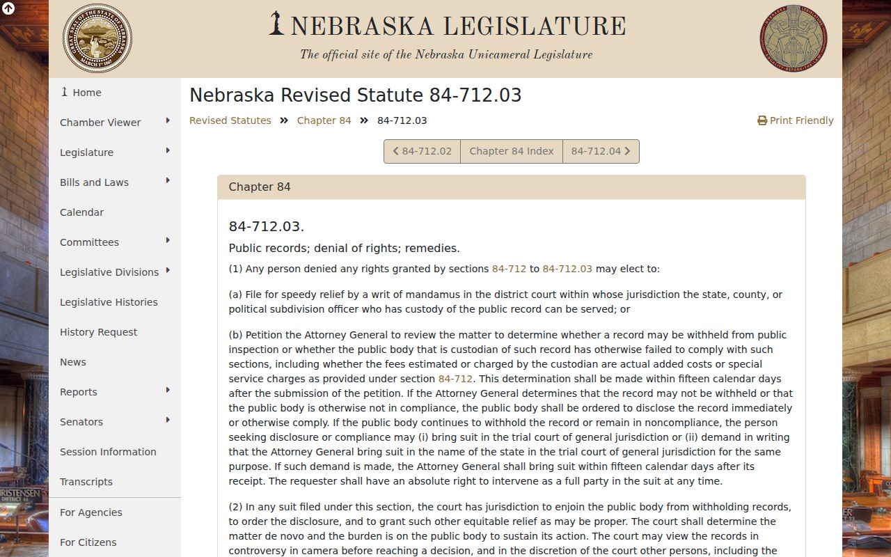 Smithfield criminal records denial remedies under Nebraska law